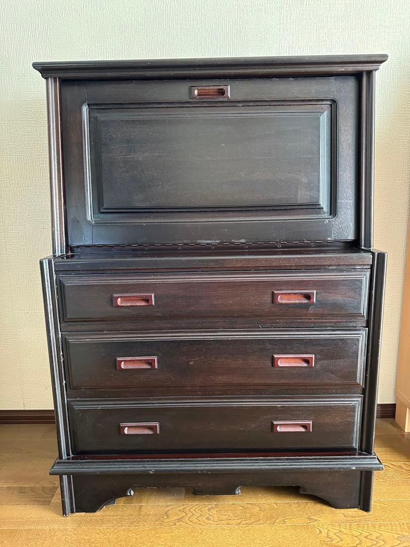 売約済みですキャビネット　木製　ブラック　アンティーク