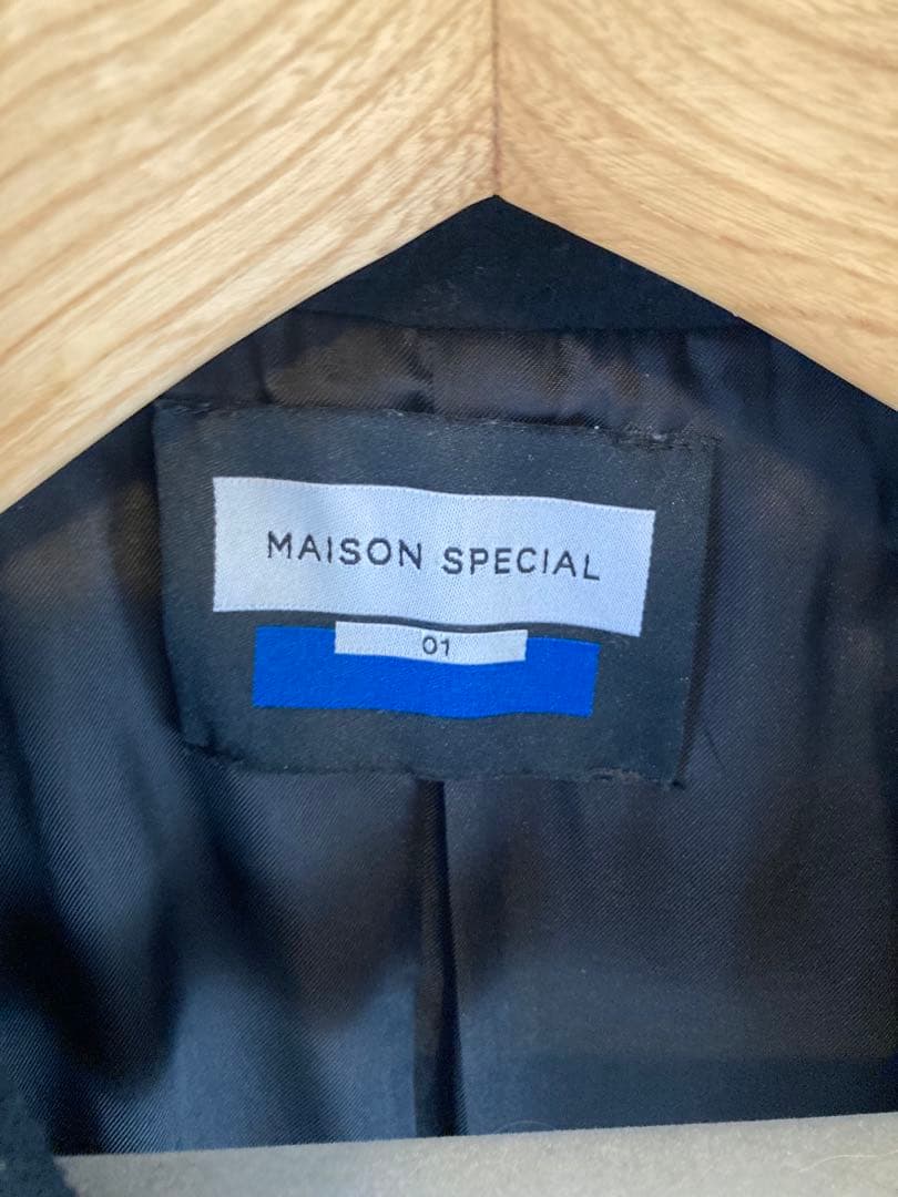 MAISON SPECIAL SUPER140Sウール チェスターコート 1