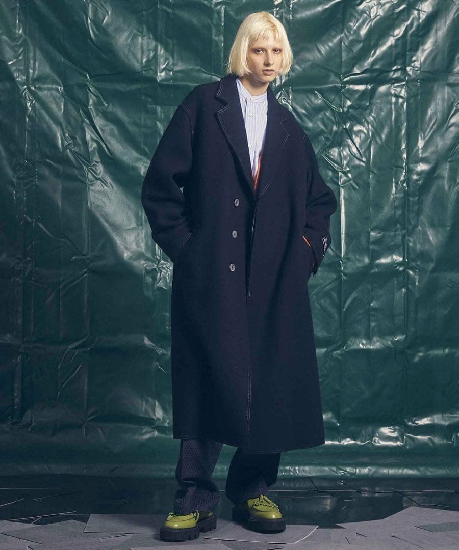 MAISON SPECIAL SUPER140Sウール チェスターコート 1