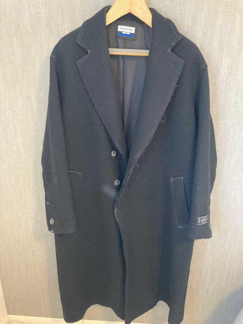 MAISON SPECIAL SUPER140Sウール チェスターコート 1