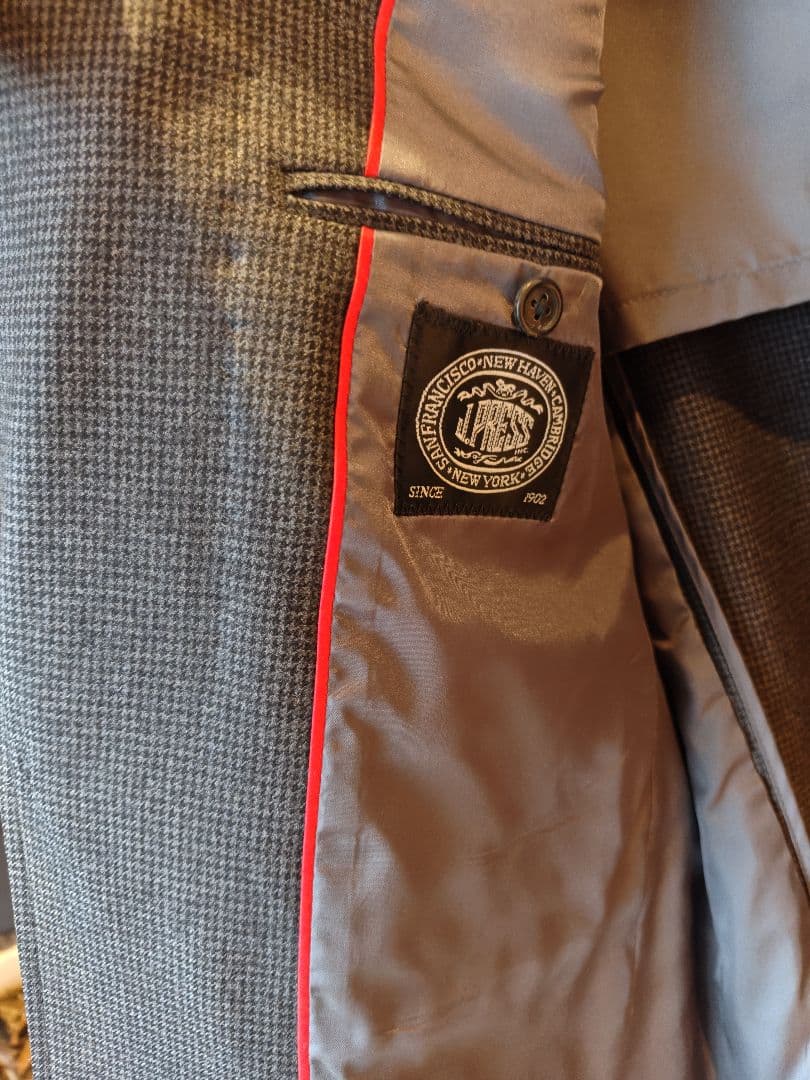 Jpress Jプレス ピンチェック柄 スーツジャケットA7