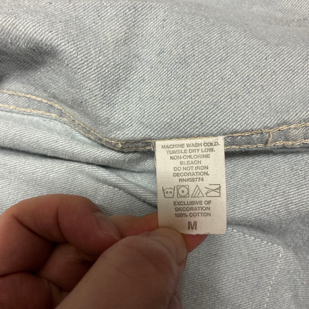 デニムカバーオール　ワッペン付き