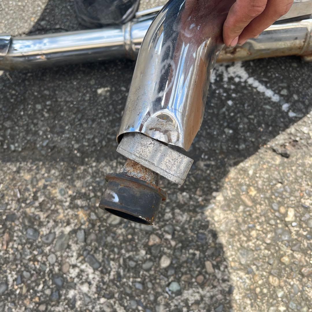 スティード400取り外し　純正マフラー　中古