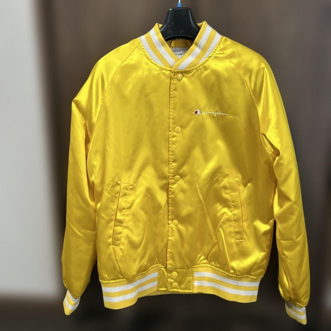 Champion イエロー スタジャン SUPREMEロゴ