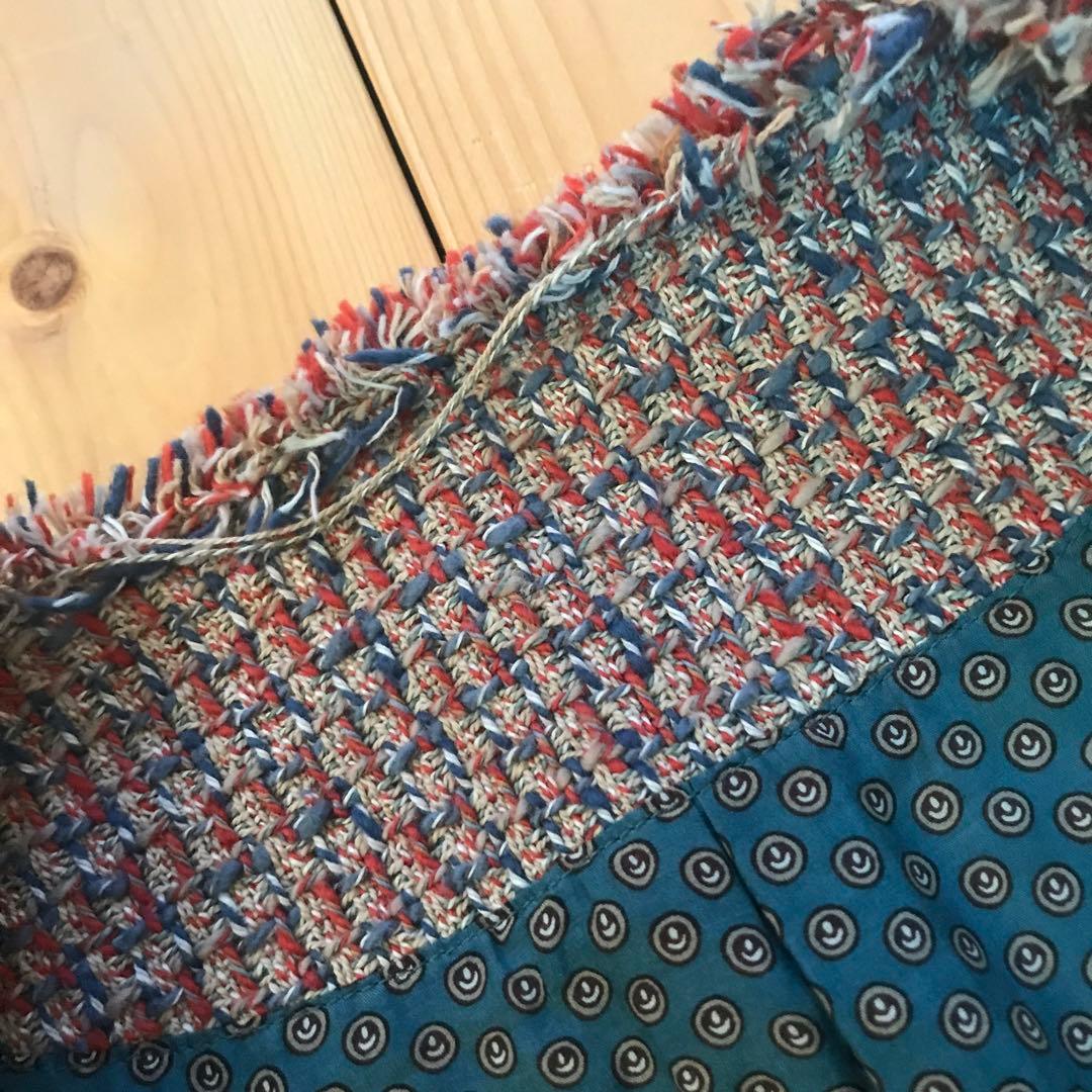 45R ミックスツイードノーカラージャケット