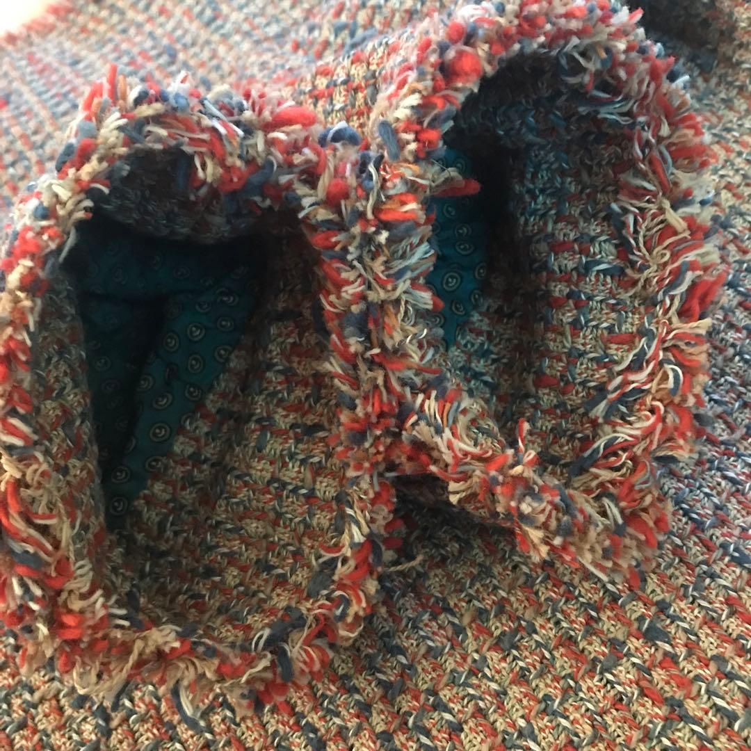 45R ミックスツイードノーカラージャケット