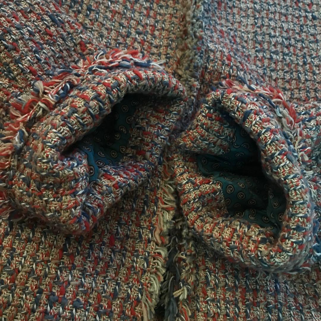 45R ミックスツイードノーカラージャケット