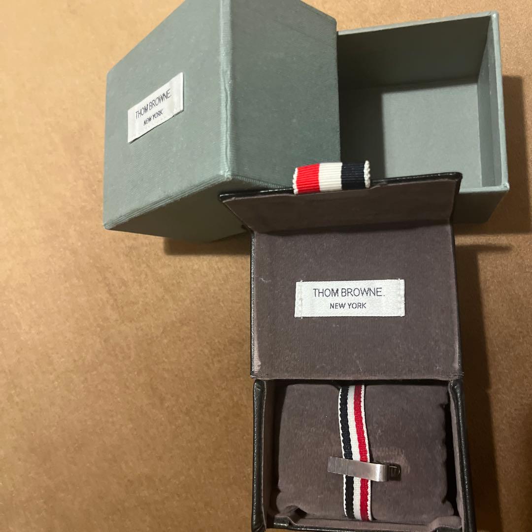THOM BROWNE 4bar スターリングシルバー ショートタイバー