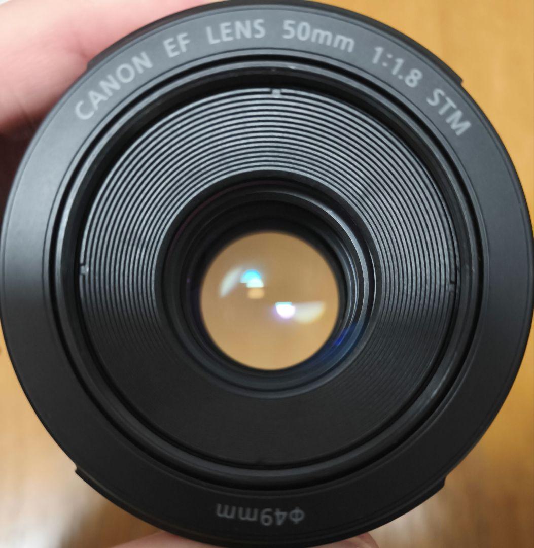 美品　Canon EF 50mm F1.8 STM　純正フード付！