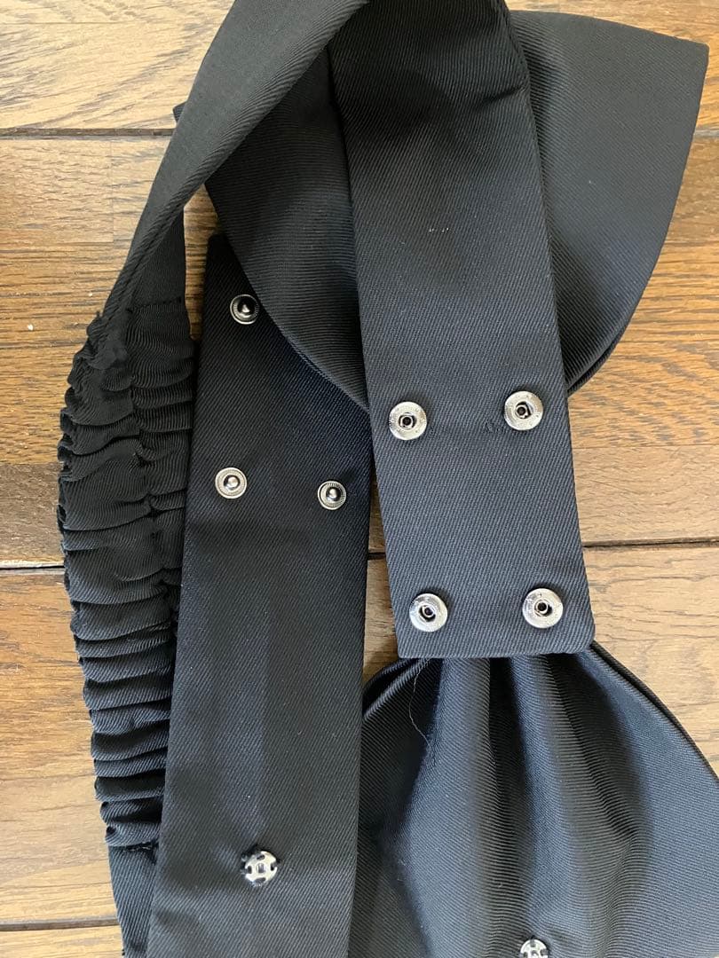 pium ハートボタンリボンベルトシャギーコート