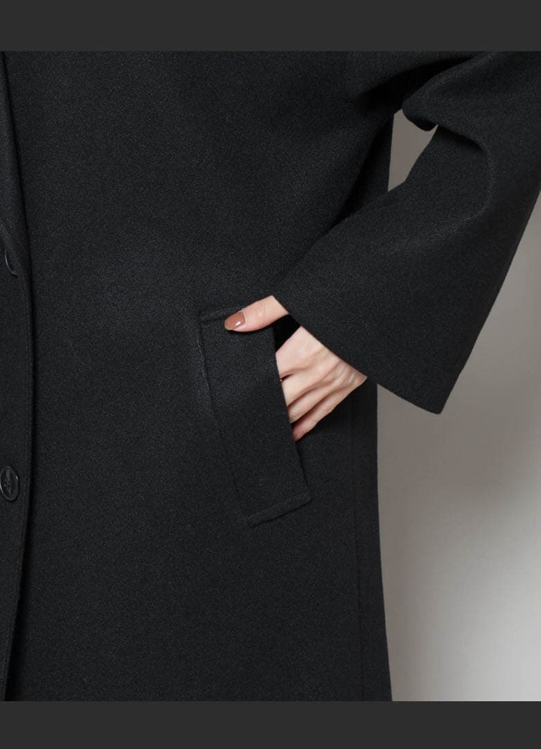 メルトンジャージーチェスターロングコート