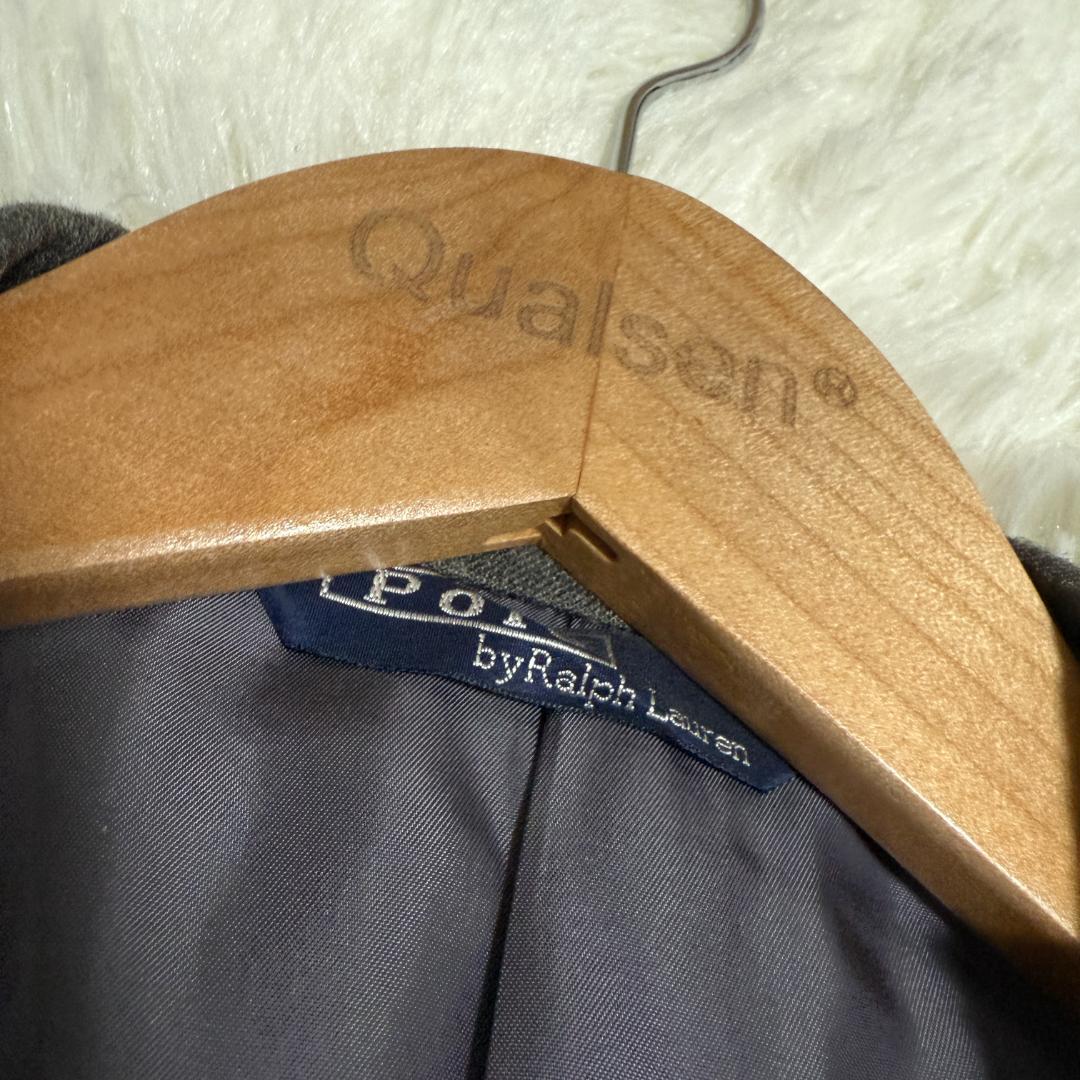 ラルフローレン　ウール　グレー　ダブル　セットアップ　ヴィンテージ　XL相当