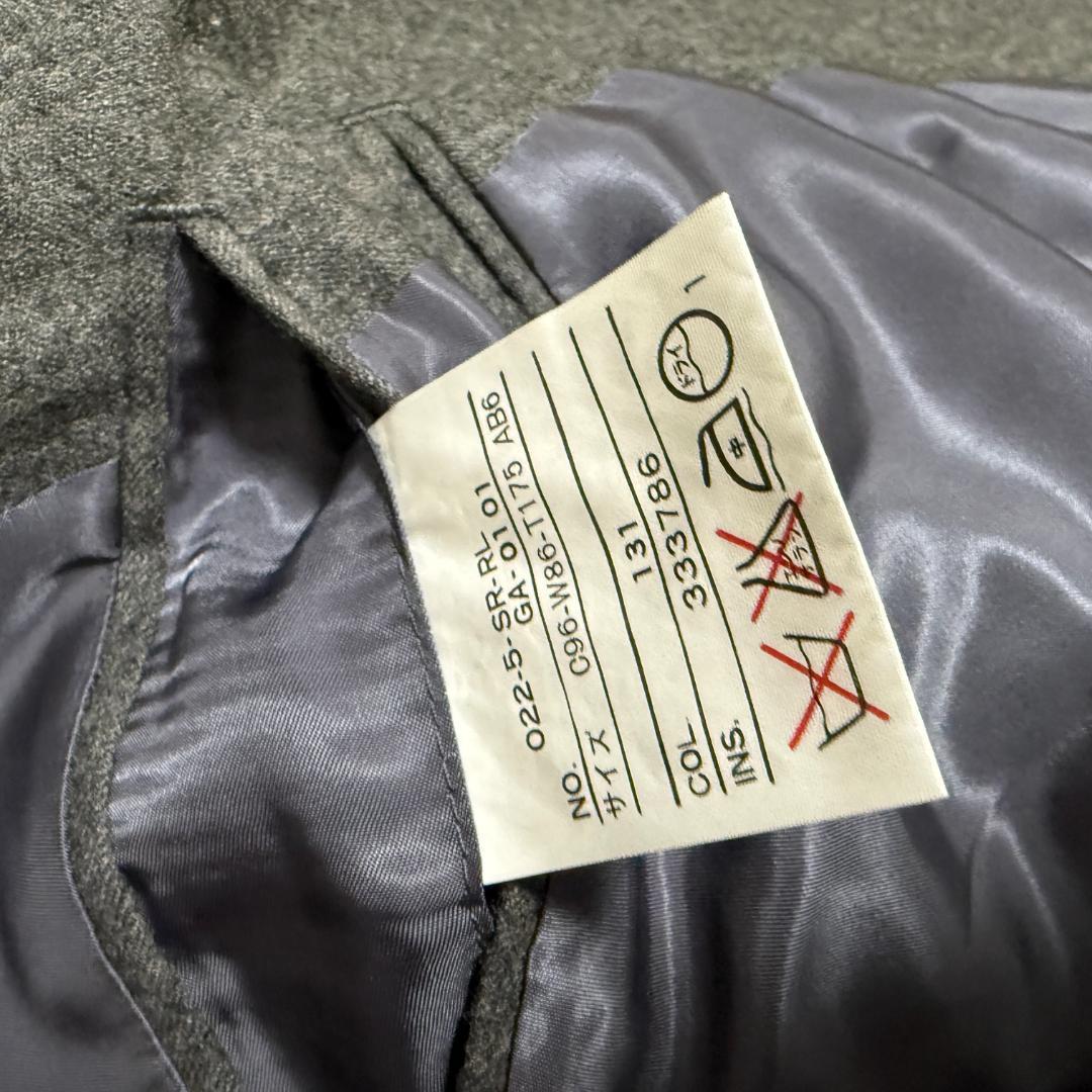 ラルフローレン　ウール　グレー　ダブル　セットアップ　ヴィンテージ　XL相当