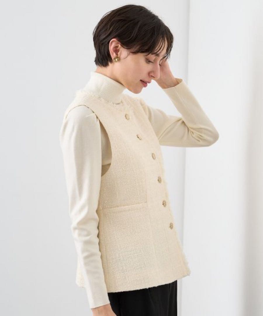 アナイ　フィルムツイードペプラムジレ