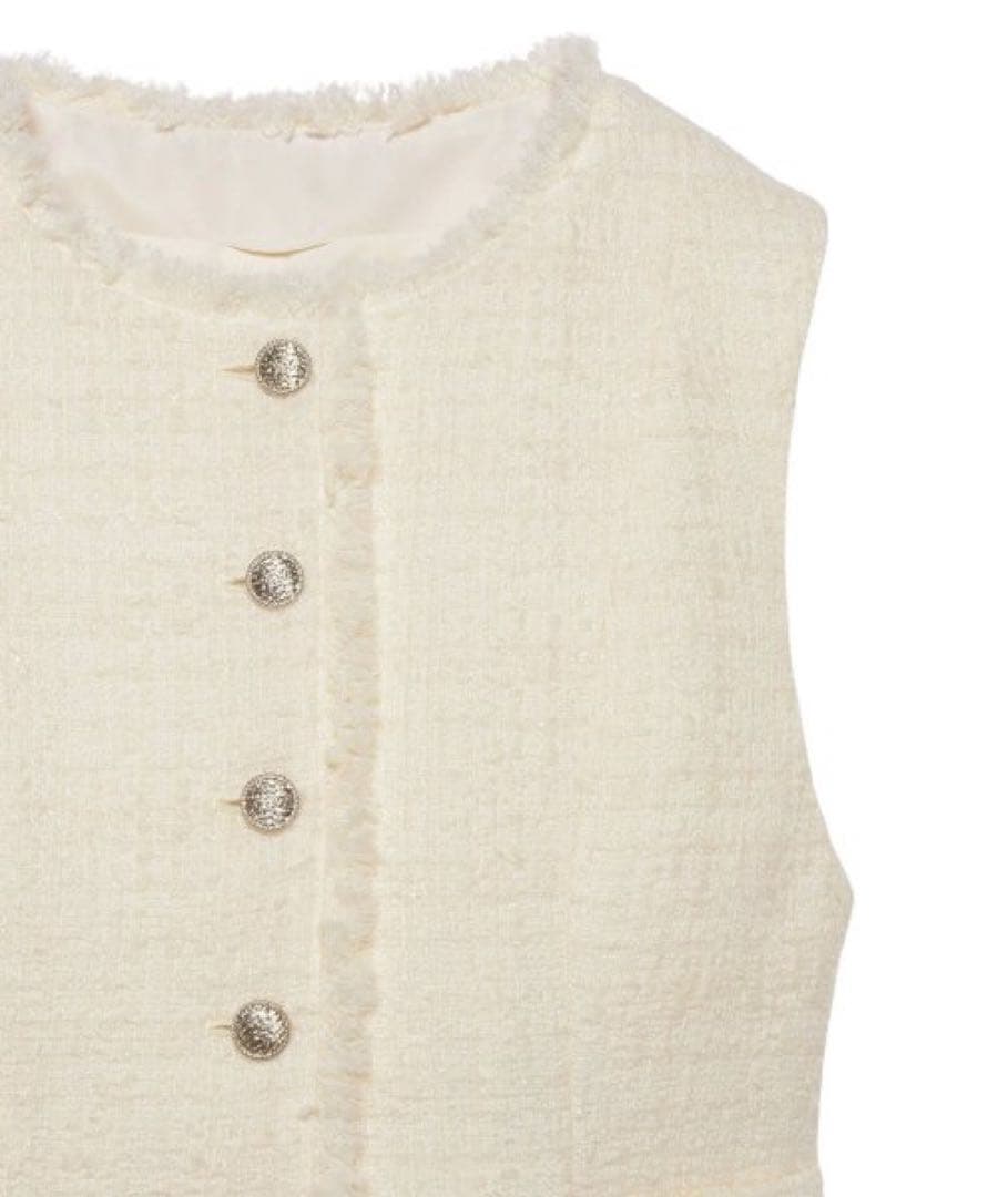 アナイ　フィルムツイードペプラムジレ