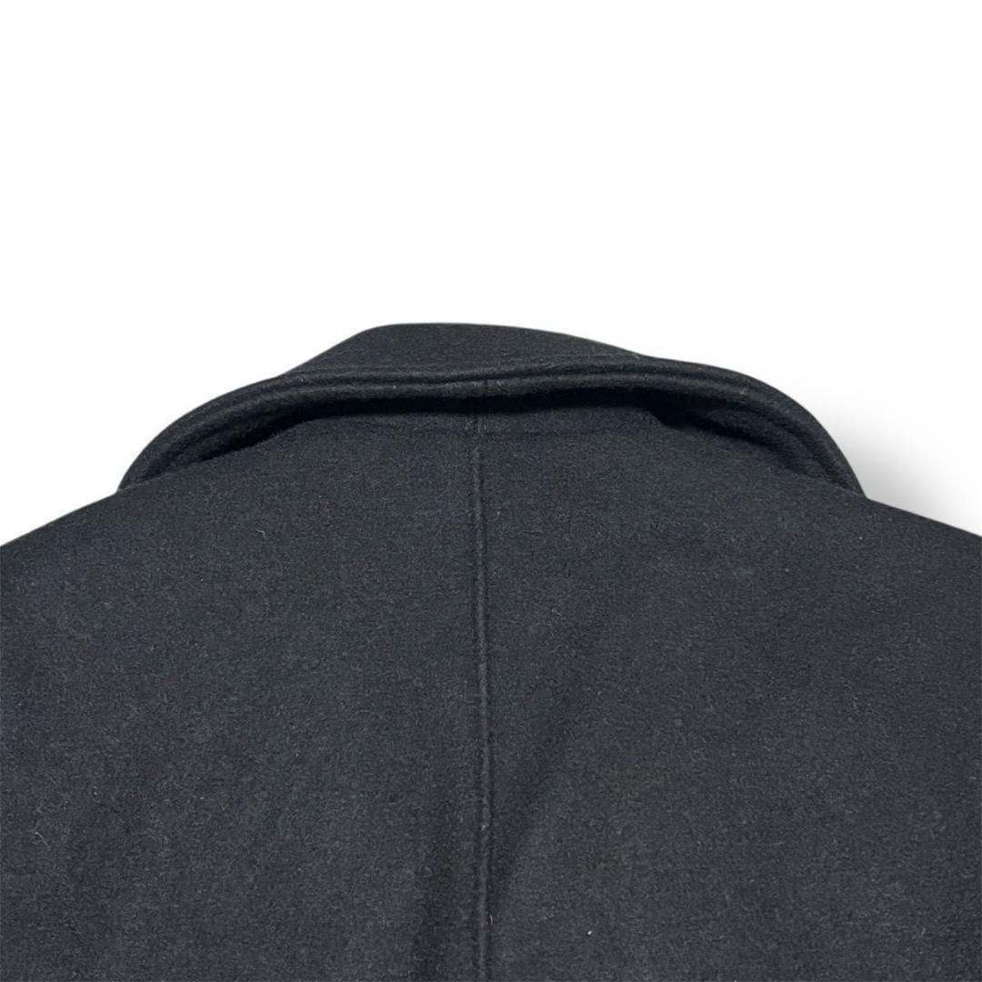 美品 Lサイズ ショット ピーコート キルティング USA製 ウール ブラック