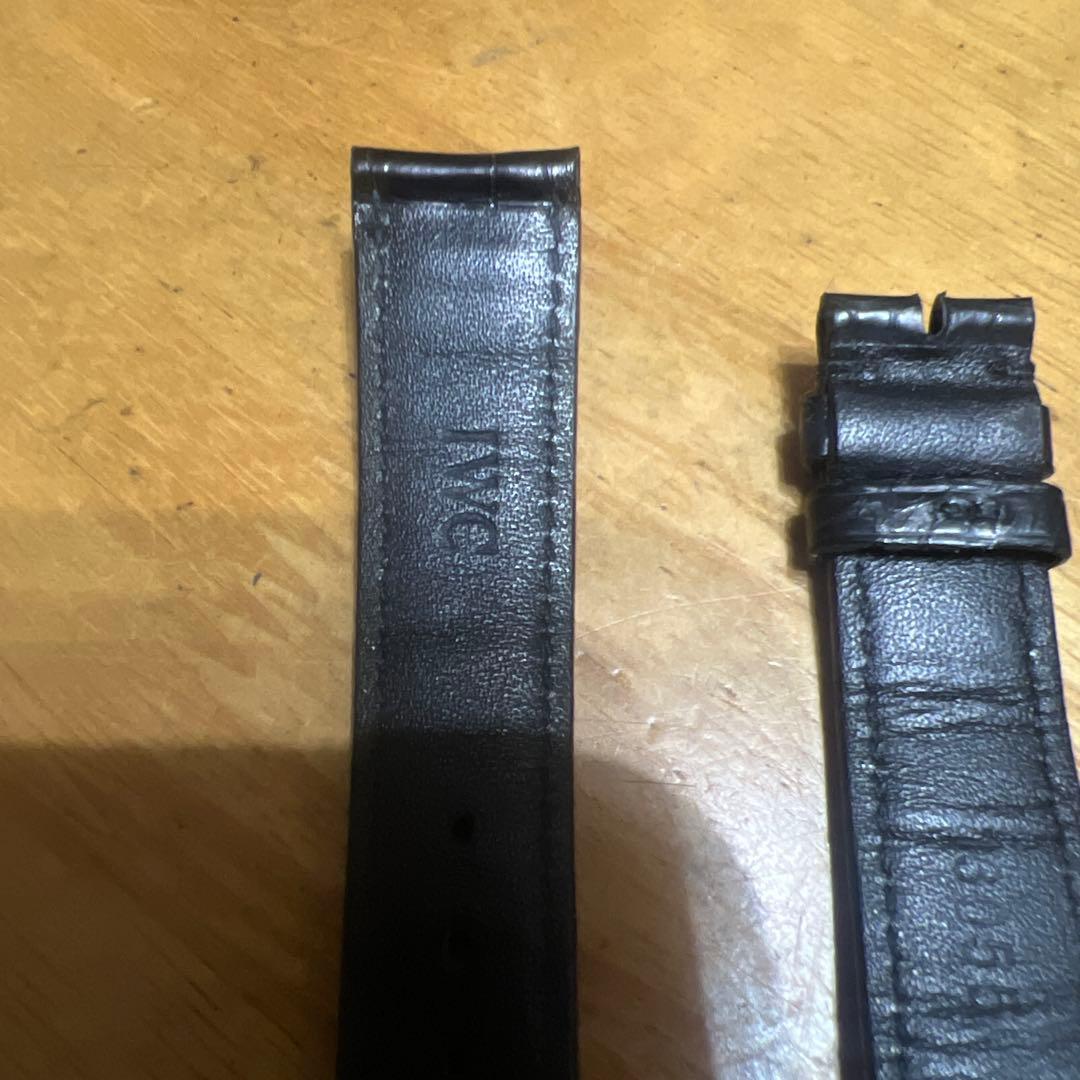 IWC ブラックレザーベルト クロコダイル