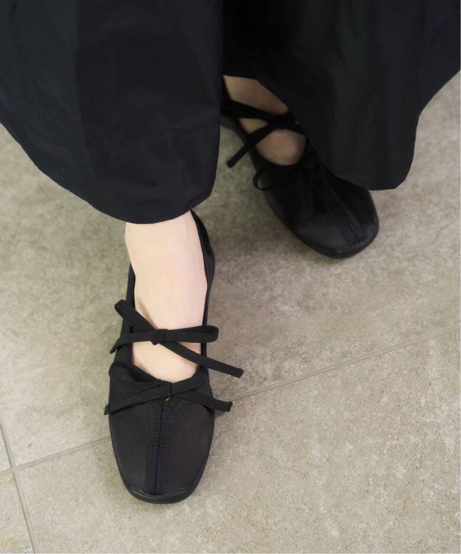 新品未使用 LE TALON Lダブルリボンバレリーナ ブラック 23.5