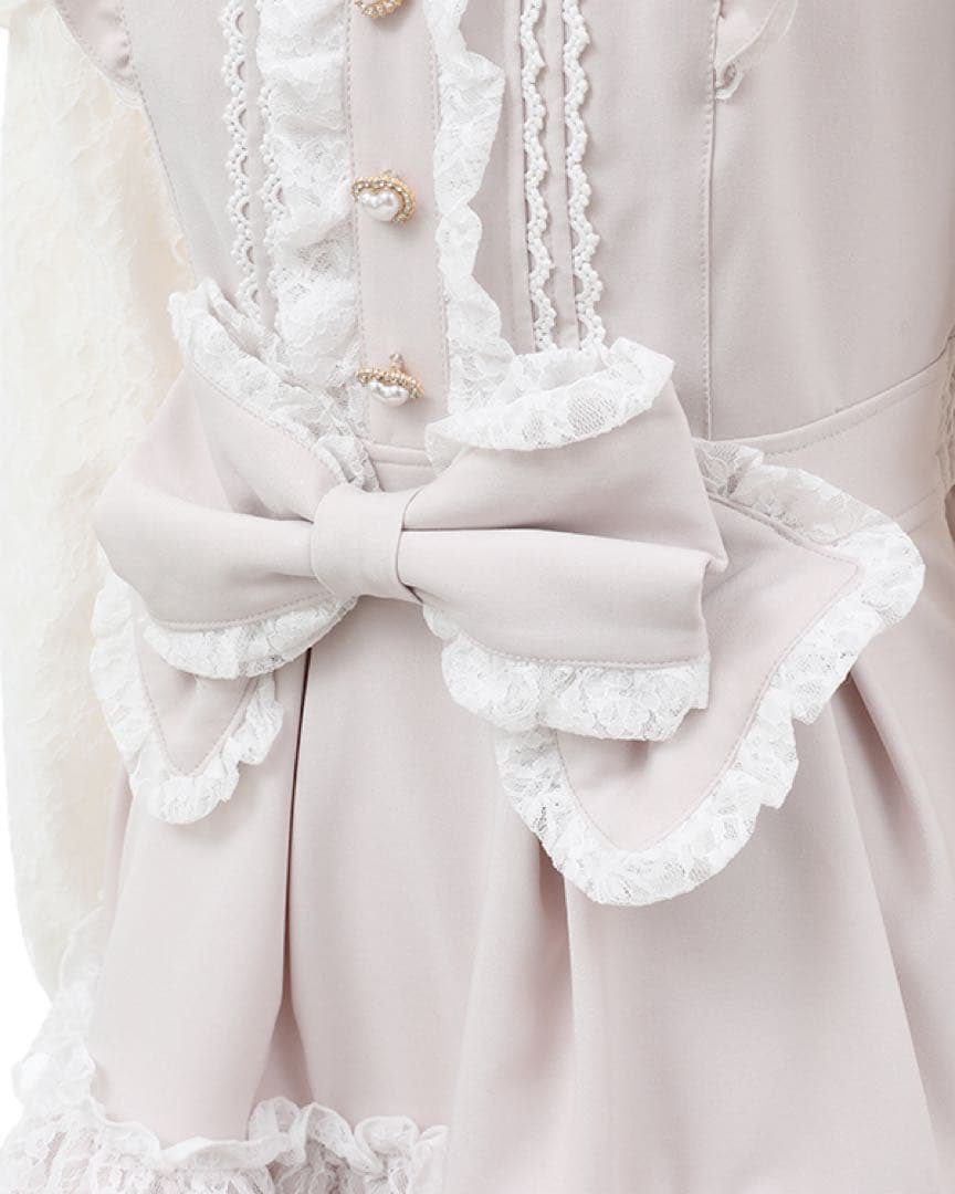 【LIZLISA】ティアラリボンティアードワンピース ピンク