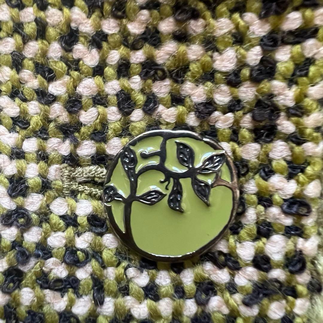 美品 MOSCHINO ツイード ロングコート 42サイズ イタリア製