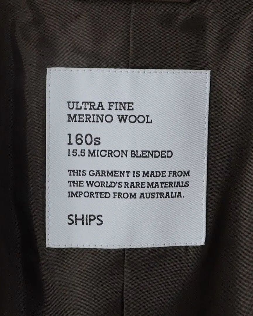 ships シップス スーパー160’S メリノウールメルトン チェスターコート