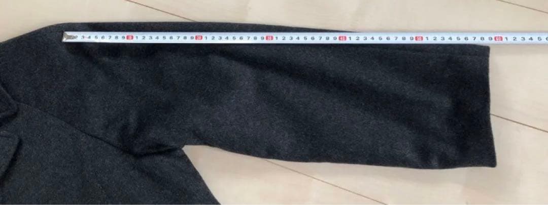 ☆未使用☆ ウエストベルト ロングコート カシミヤ混 大きめサイズ 3L グレー