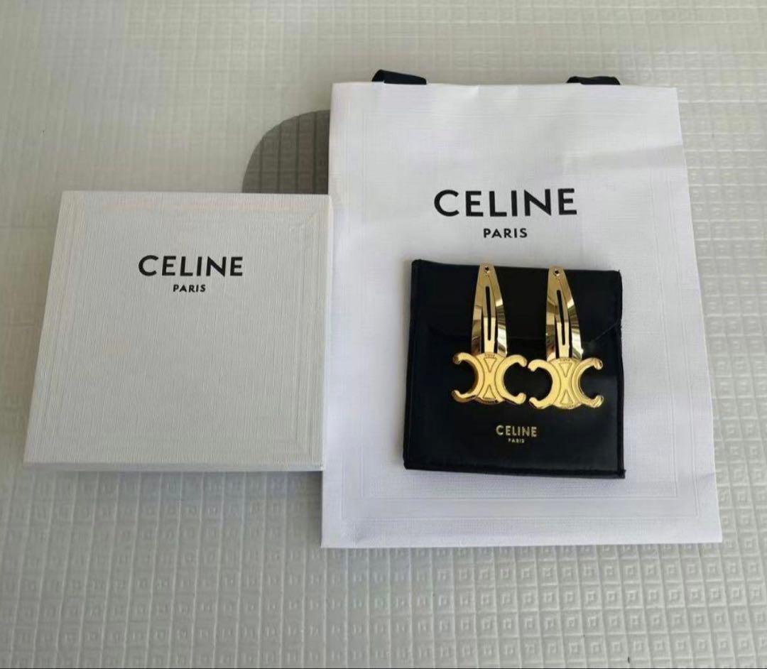 CELINE スナップ ヘアクリップ 2つセット