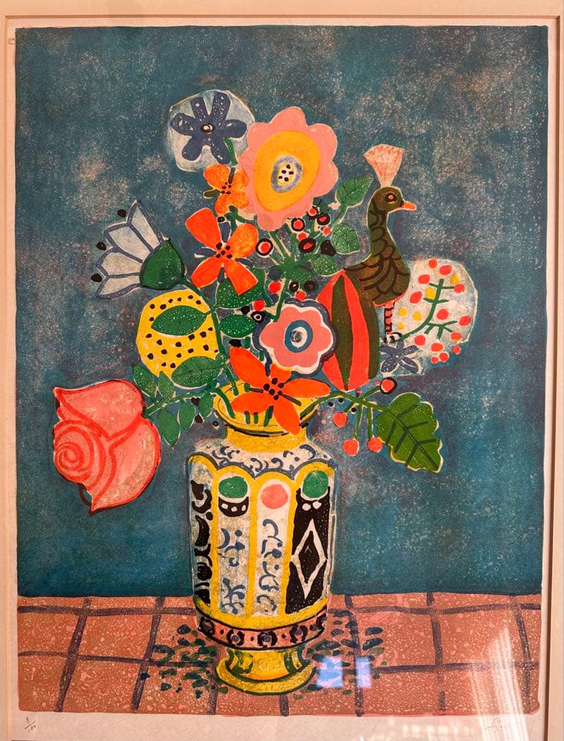 真作保証　アイズピリ[花] リトグラフ 直筆サイン エディション有り