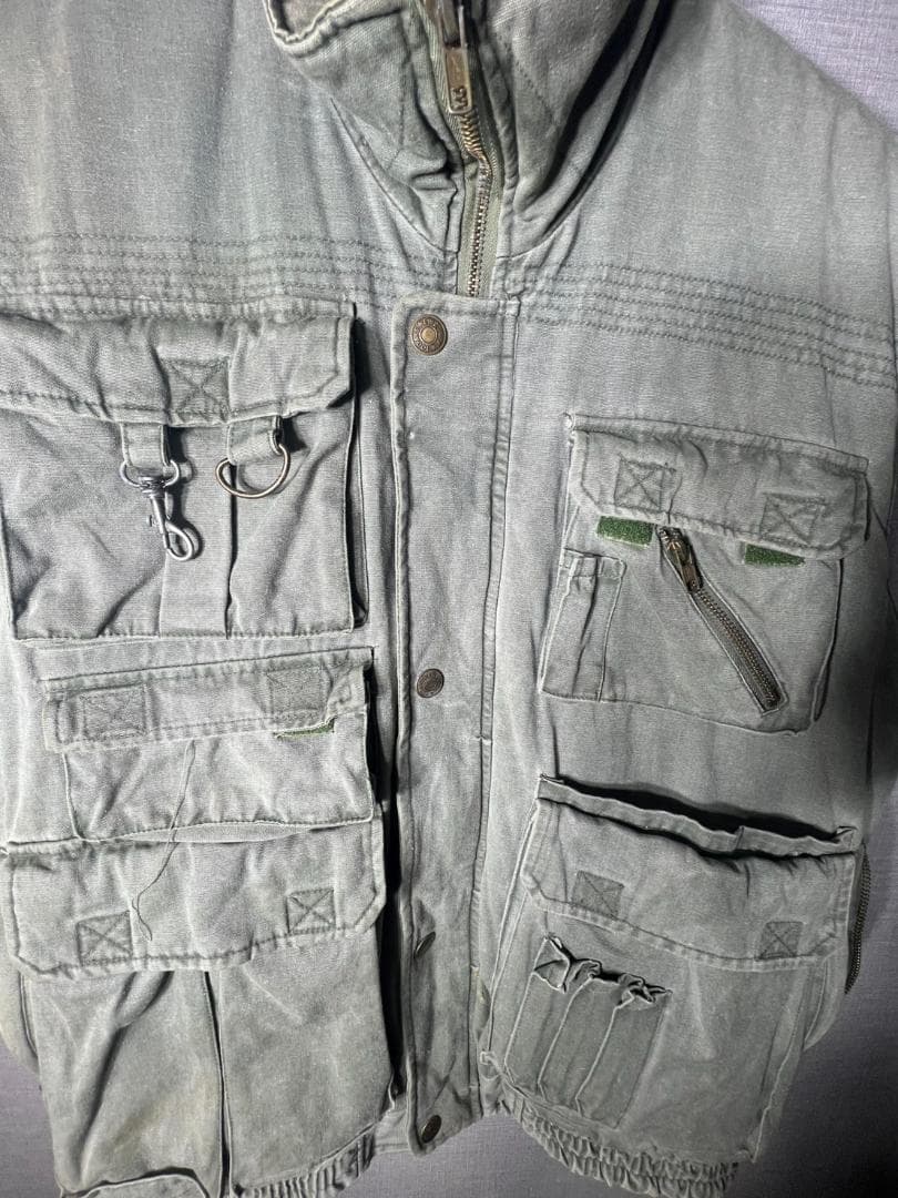 【ヴィンテージ】TODAYS NEWS 多機能フィッシングベスト M カーキ