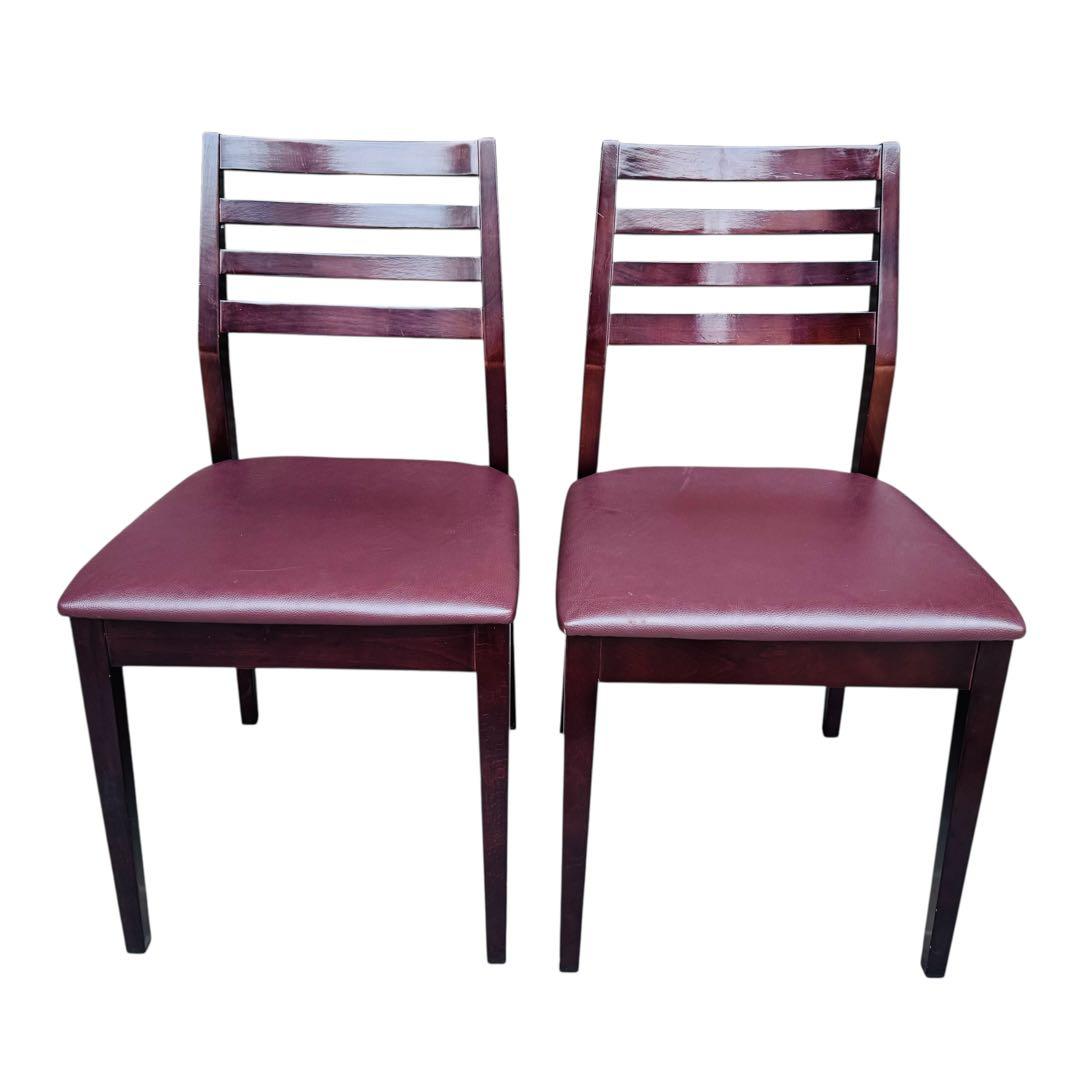 CRES ダイニングチェア　2脚セット　レザー