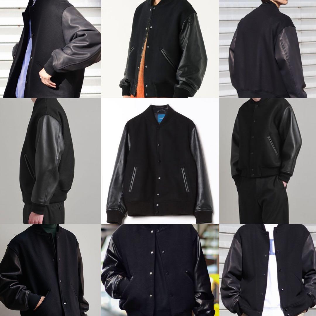 Beams オールブラック　レザー　スタジャン　アワードジャケット　cootie