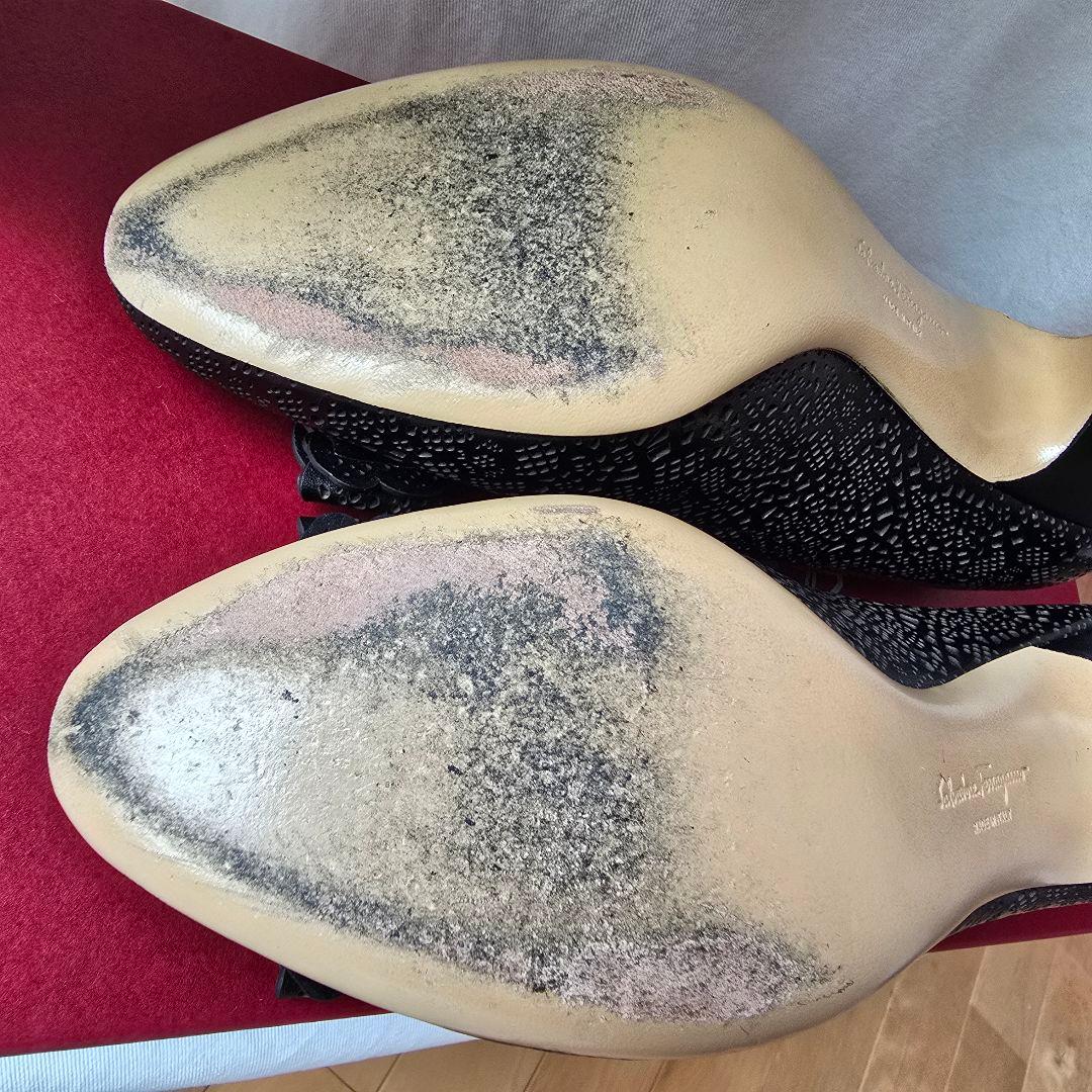 フェラガモ　CARLA LC 7cm　レース　ハイヒール　1日使用