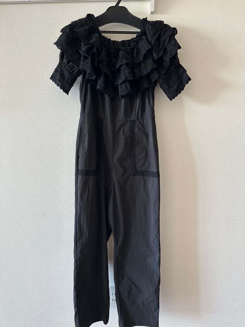 seventeコットンレース　オールインワン