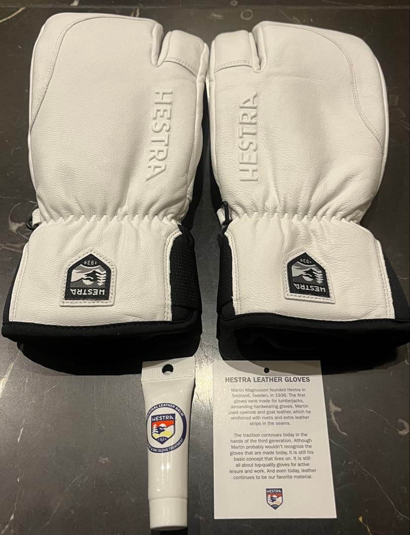 【未使用】HESTRA ヘストラ Topo 3-Finger ホワイト サイズ6