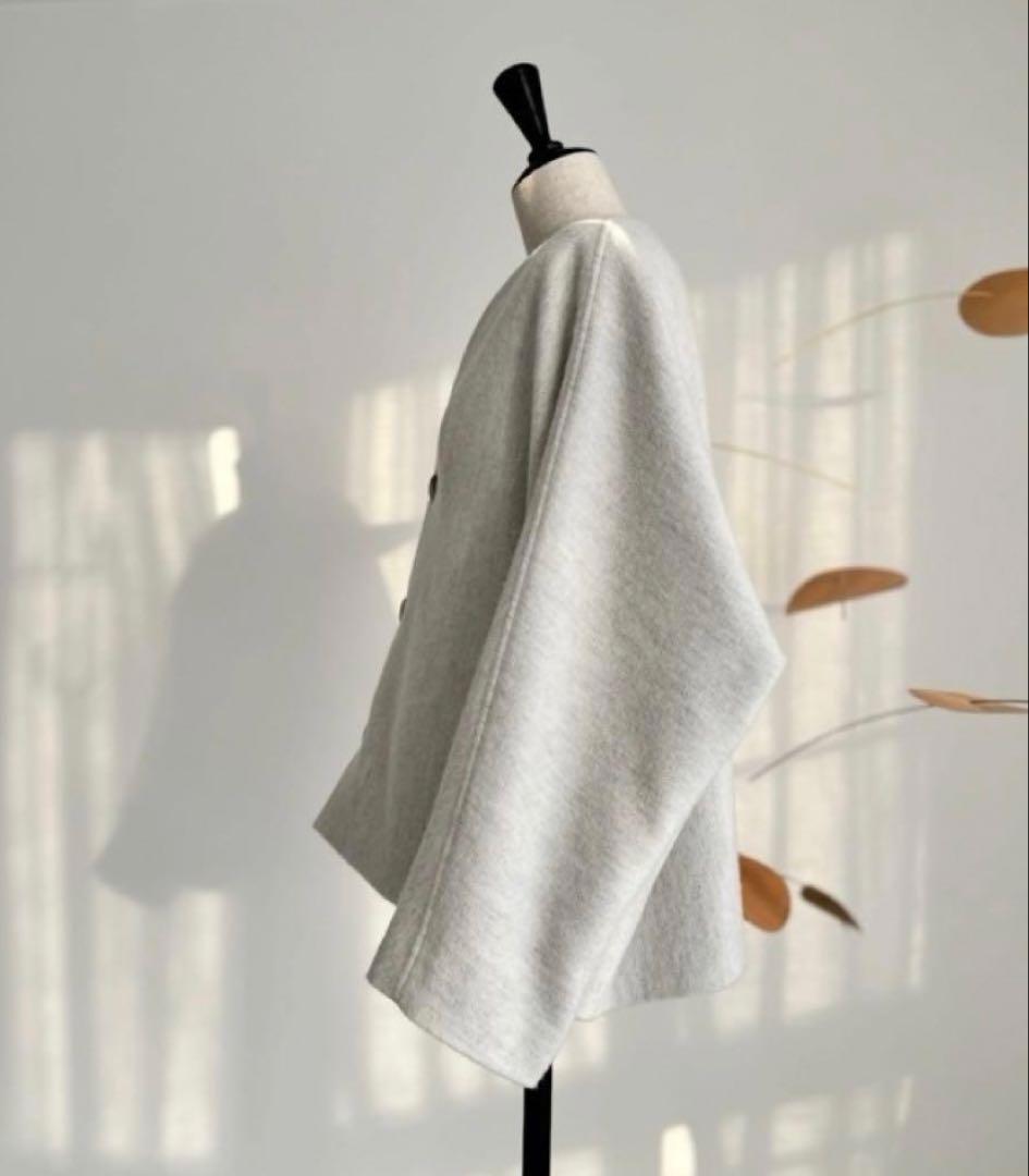 ジャケット・アウター BISHU-WOOL SHAGGY SHORT JACKET COAT/CLAY