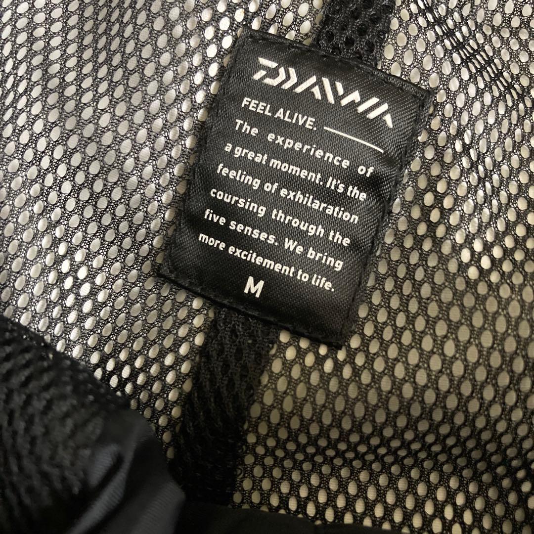 【未使用】ダイワDAIWA フィッシングレインパンツ防水 Mサイズ メンズ黒