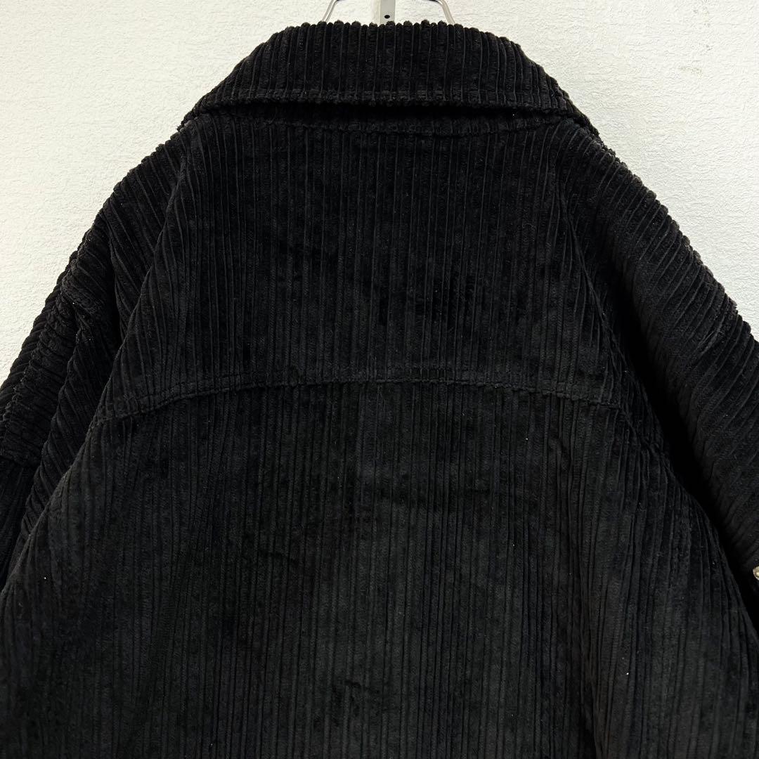 【超ビッグサイズ】ノックアウト✨️入手困難　コーデュロイ　カバーオール　黒　３ＸＬ