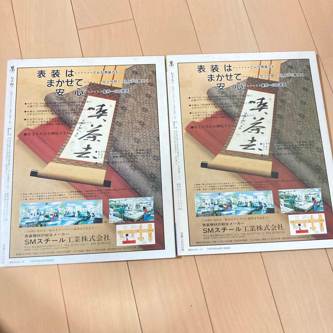 芸術新聞社 大判書道雑誌 墨 まとめ売り 70~81号