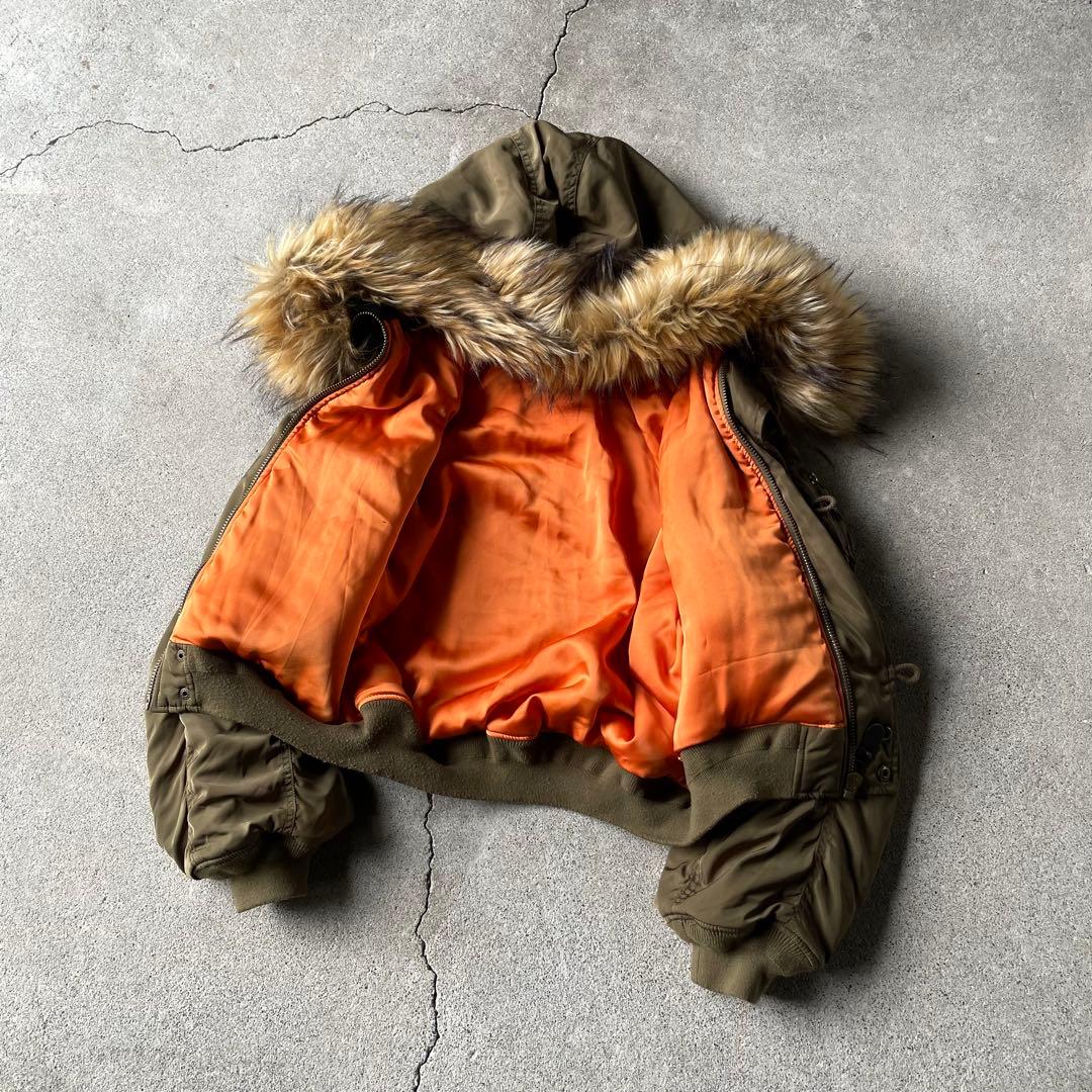 N2B flight bomber jacket N-2B khaki 短丈 M