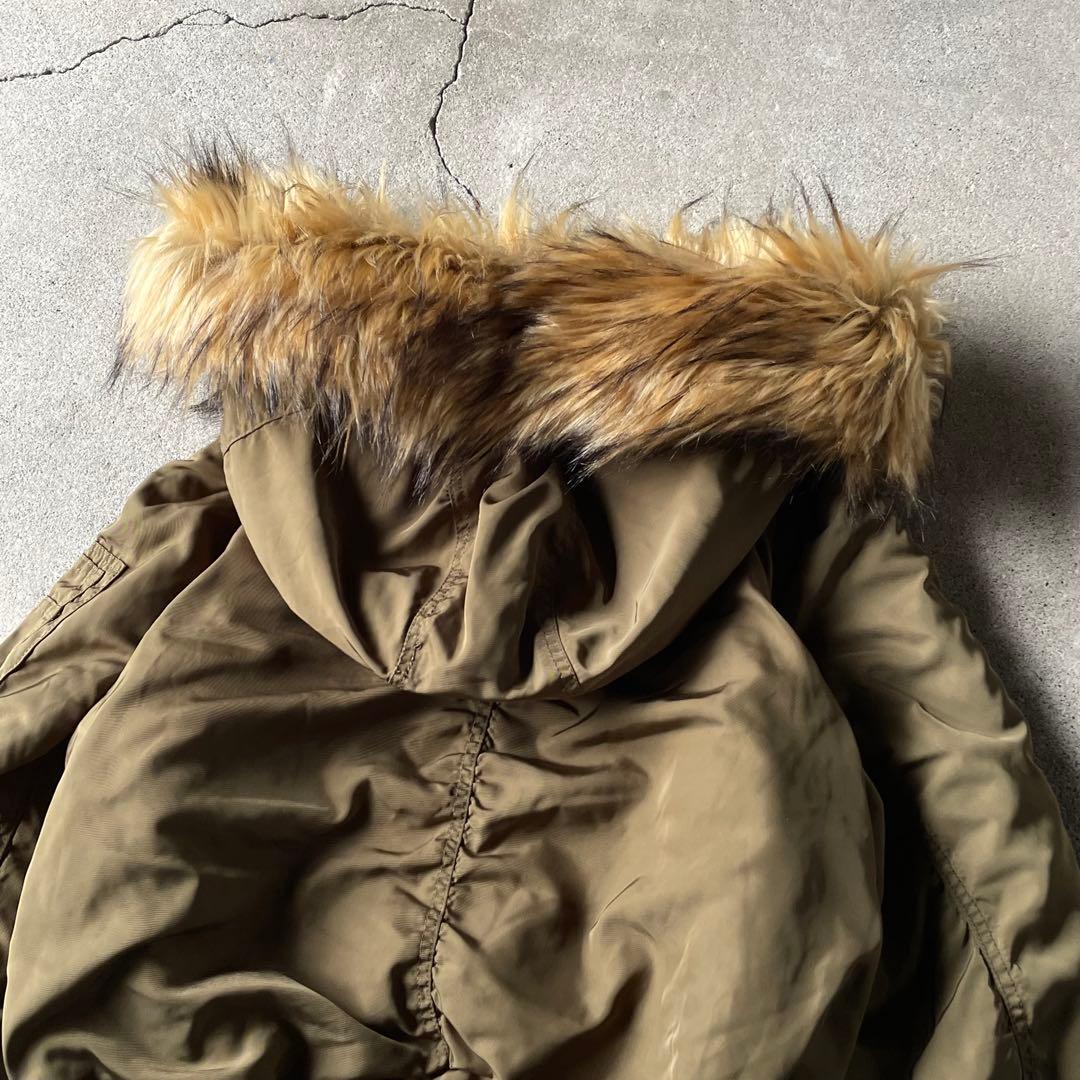 N2B flight bomber jacket N-2B khaki 短丈 M