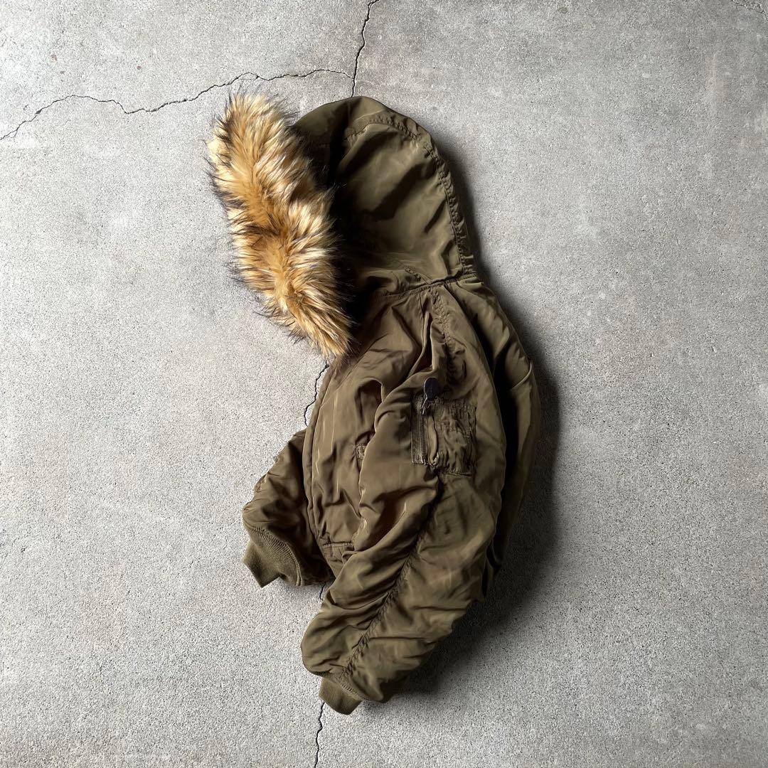 N2B flight bomber jacket N-2B khaki 短丈 M