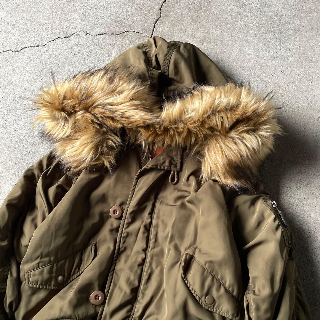 N2B flight bomber jacket N-2B khaki 短丈 M