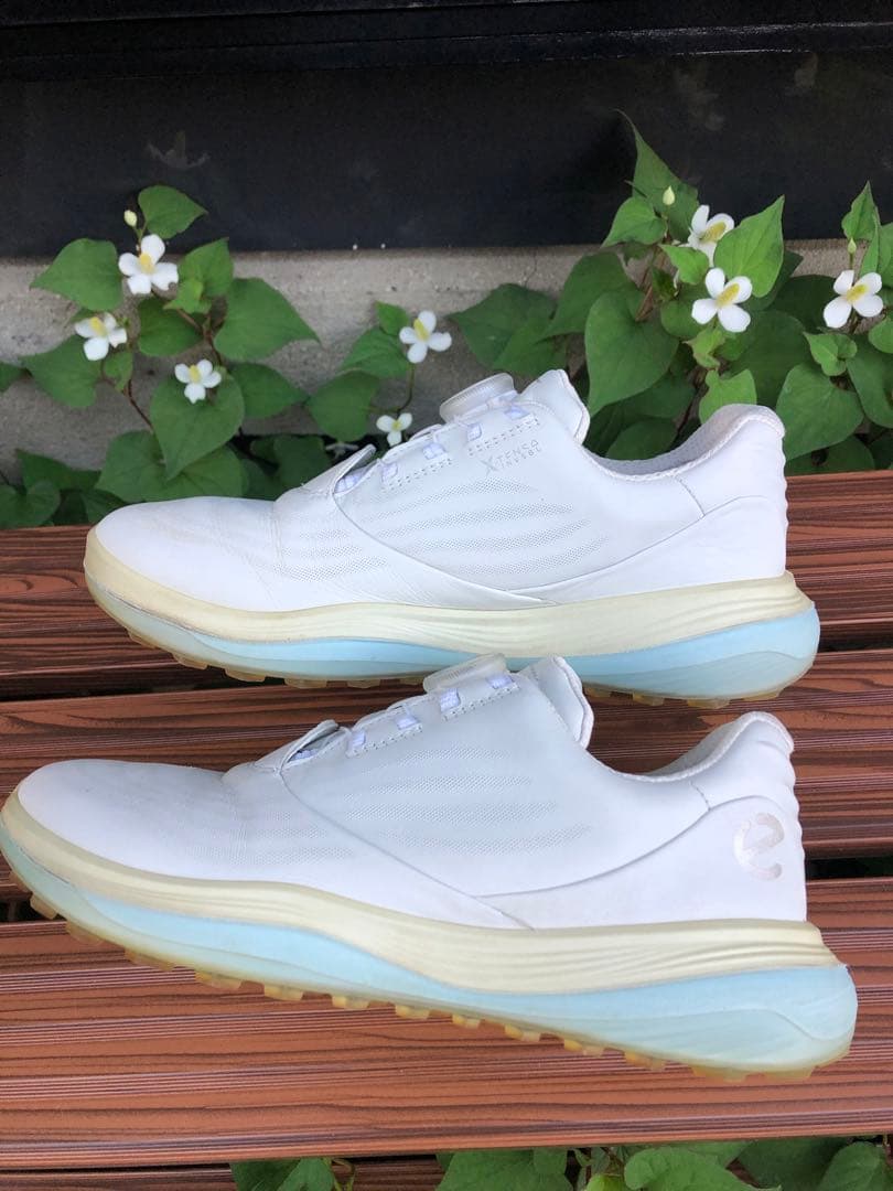 341番 美品 Ecco ゴルフシューズ 37 23.5cmスパイクレス