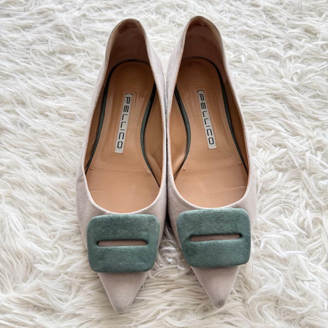 【ペリーコ】パンプス FIBBIA　スエード ポインテッドトゥ 37