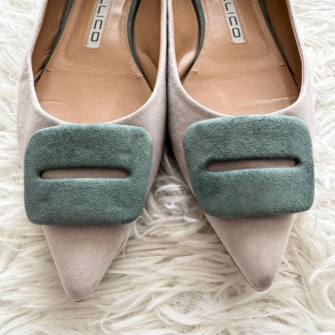 【ペリーコ】パンプス FIBBIA　スエード ポインテッドトゥ 37