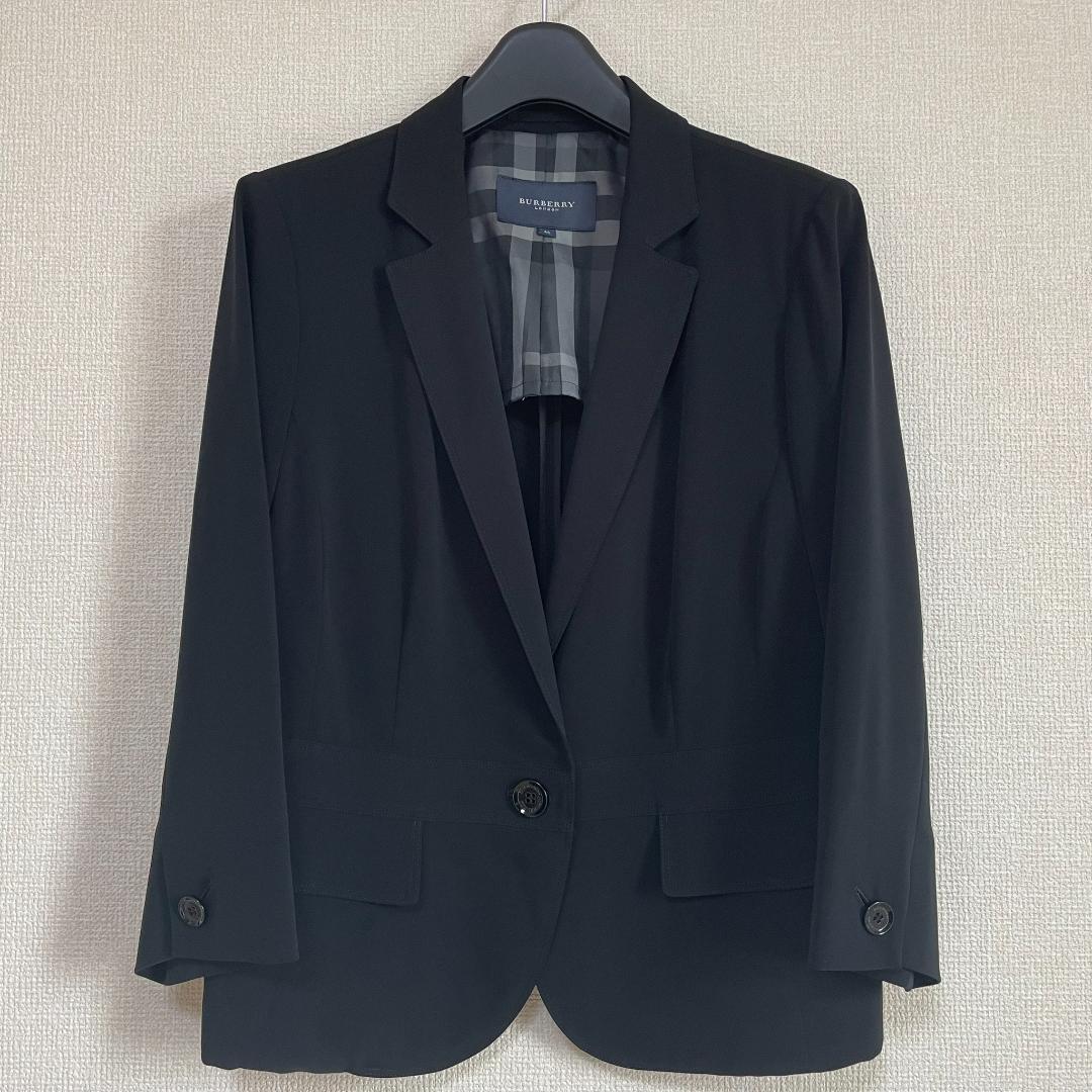 バーバリー BURBERRY 黒 ジャケット 46 日本製 大きいサイズ 美品