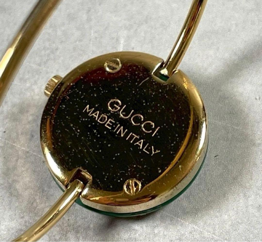 新品電池グッチ チェンジベゼル 金メタルブレスレット クォーツ腕時計 稼働品