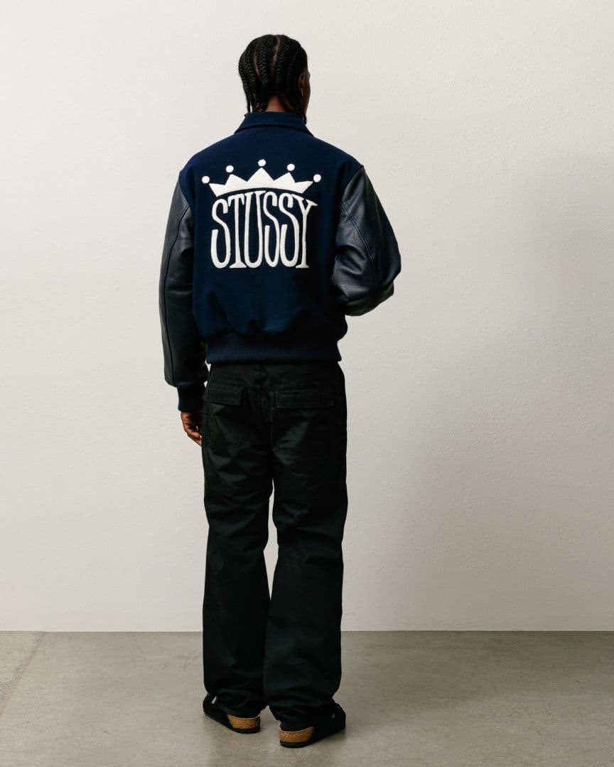 【新品】STUSSY KING VARSITY JACKET S