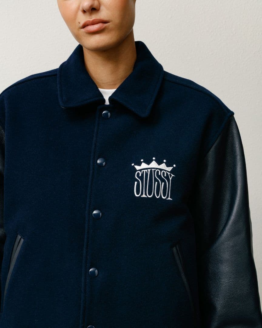 【新品】STUSSY KING VARSITY JACKET S