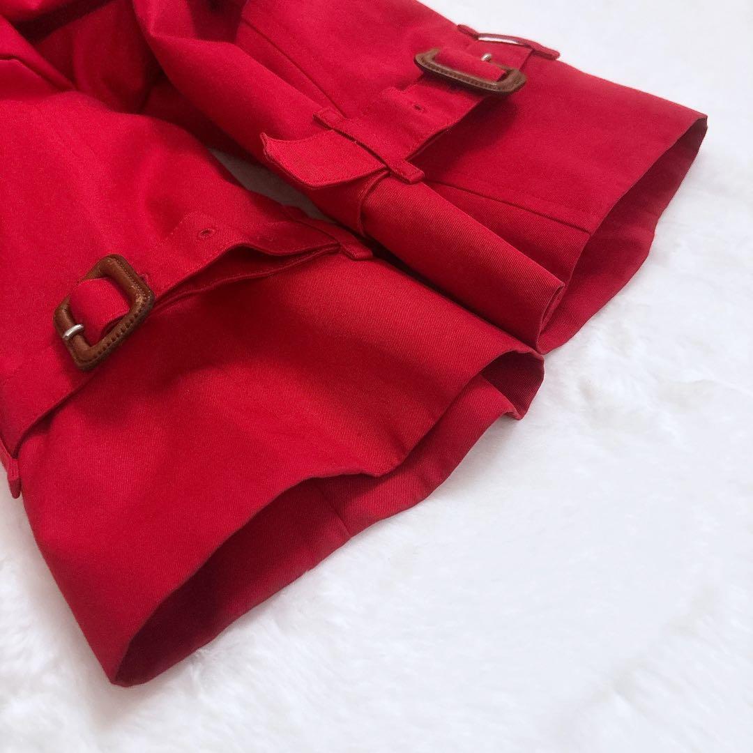 Burberrys マキシ丈 ダブルトレンチコート ウールライナー 赤 L 美品